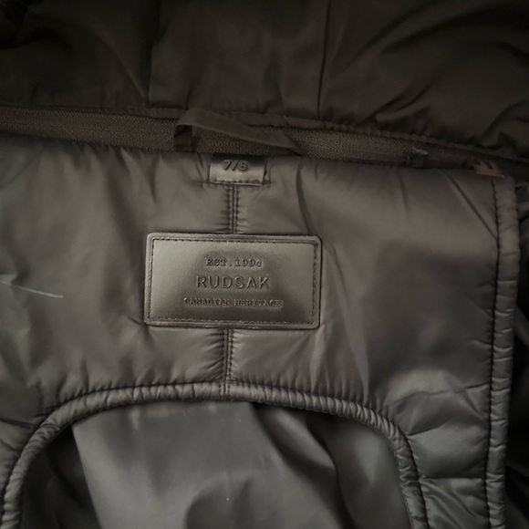 Kids Rudsak down bomber (black) size 7/8. - Picture 3 of 4